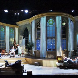 Showing the cast and set design